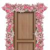 Fall Garland Fake Pink Maple Pumpkin Fall Wreath for Front Door 5.7ft Seasonal Wreath Decorations for Thanksgiving Wedding