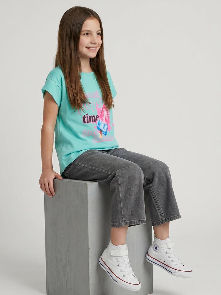 MONTE CARLO Girl Regular Fit Sea Green Top