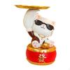 Chinese Style Cat Figurine Key Holder Claws Hand Resin Biscuit Candy Bowl Vanity Tray Bunny Statue