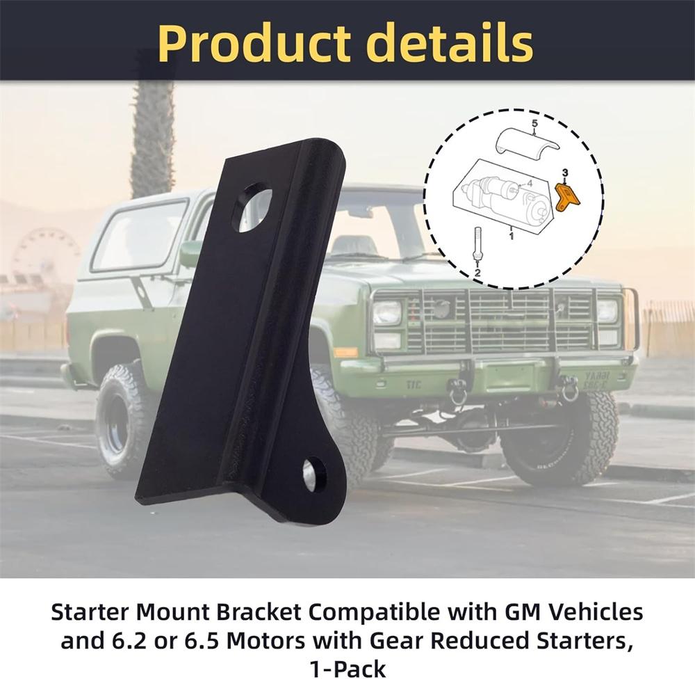 1× Starter Mount Bracket 23502557 For 1989-2002 GMC Jimmy Chevrolet Blazer C2500