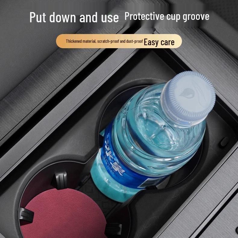 Universal Car Anti-Slip Cup Holder Coaster and Slot Pad for Interior Decoration.