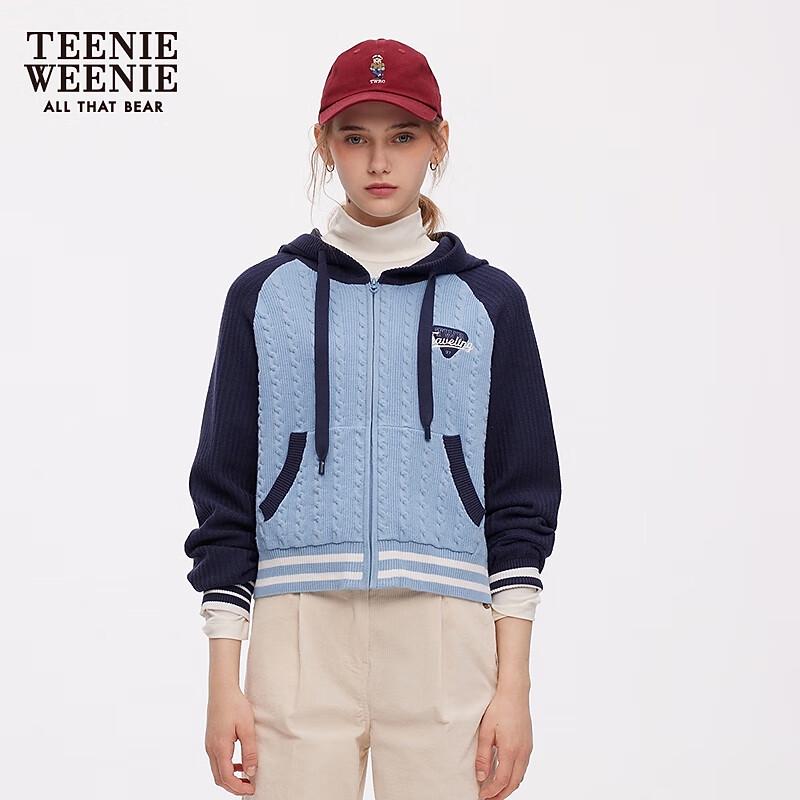 

Teenie Weenie Women s Hooded Color-block Knit Cardigan 165/M
