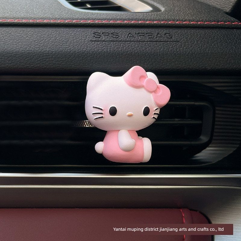Kt Cat New Car Air Freshener Cartoon Perfume Diffuser Stone Car Vent Decoration Car Interior Accessory Ornament Fragrance