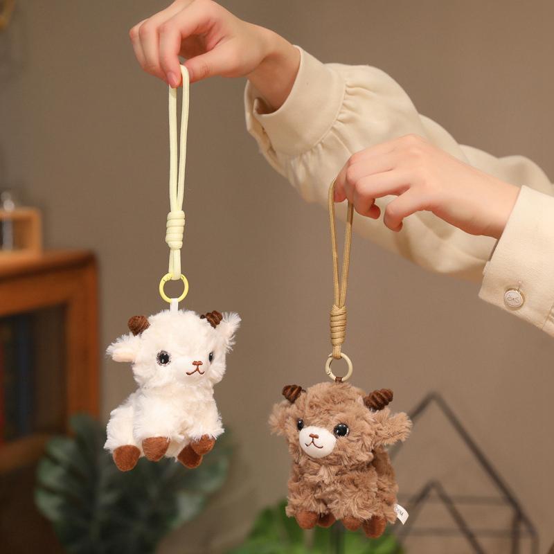 11~25Cm Standing Lamb Sheep Doll Brown White Cute Grassland Animal Plushie Companion Overnight Gift