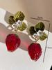 2PC Women's Fashion Trend Personalized Strawberry Earrings Outdoor Travel Carnival Banquet Party Holiday Dressing Gifts