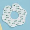 Class A Newborn Baby Saliva Towel Crepe Waterproof Petal Bib Autumn Winter Children Eating Cartoon Cotton Bib