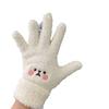 Dicke bestickte Plüsch-Winterhandschuhe für Wärme