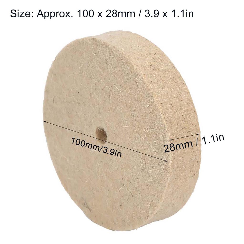 100 X 28mm Felt Buffing Polishing Wheel for Jewelry Processing Polishing