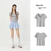 Semir Women's Summer Short Sleeve V-Neck Half-Placket Pullover Slim Fit T-Shirt 2026 Top
