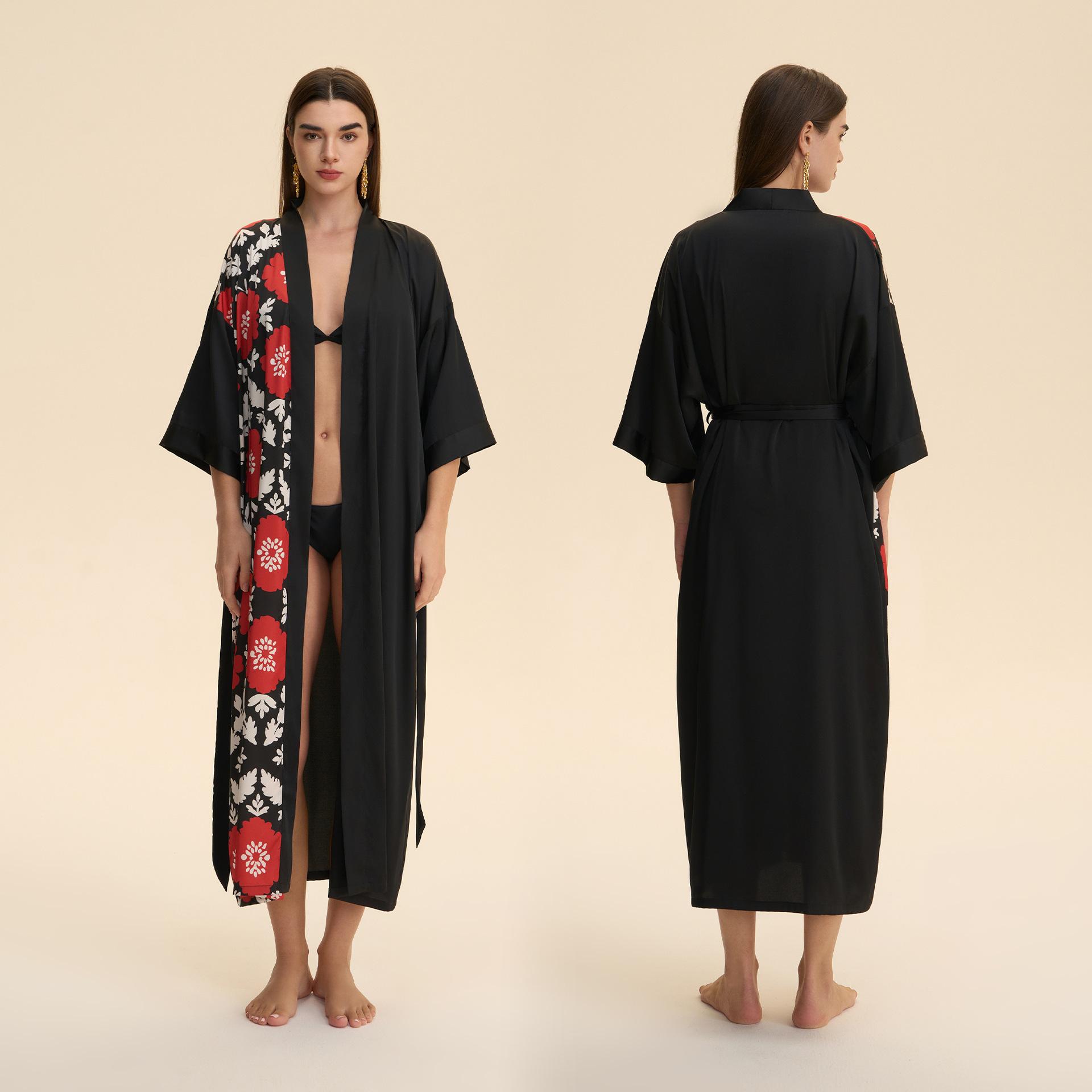 

Шелковые халаты для женщин V-образный вырез атласный халат длинный халат легкая сексуальная ночная сорочка халат кимоно женская накидка длинная ночная сорочка халат халат для девичника One Size