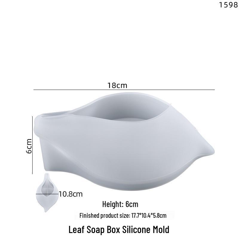 Poppy DIY Epoxy Soap Draining Box Mold - Silicone Leaf Design