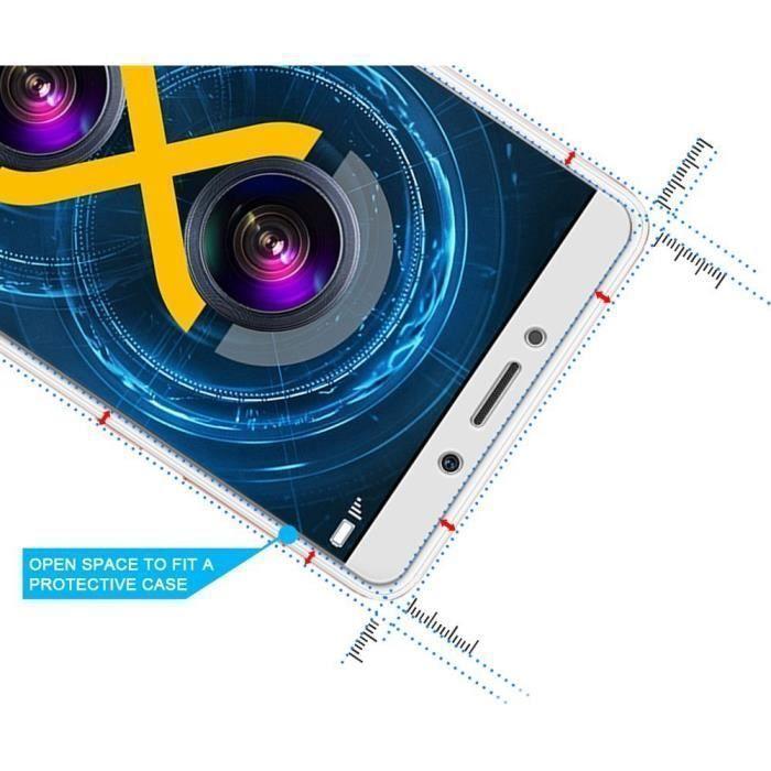 Screen Protector - Phonillico® - HUAWEI HONOR 6X - Tempered Glass - Ultra Resistant - Transparent