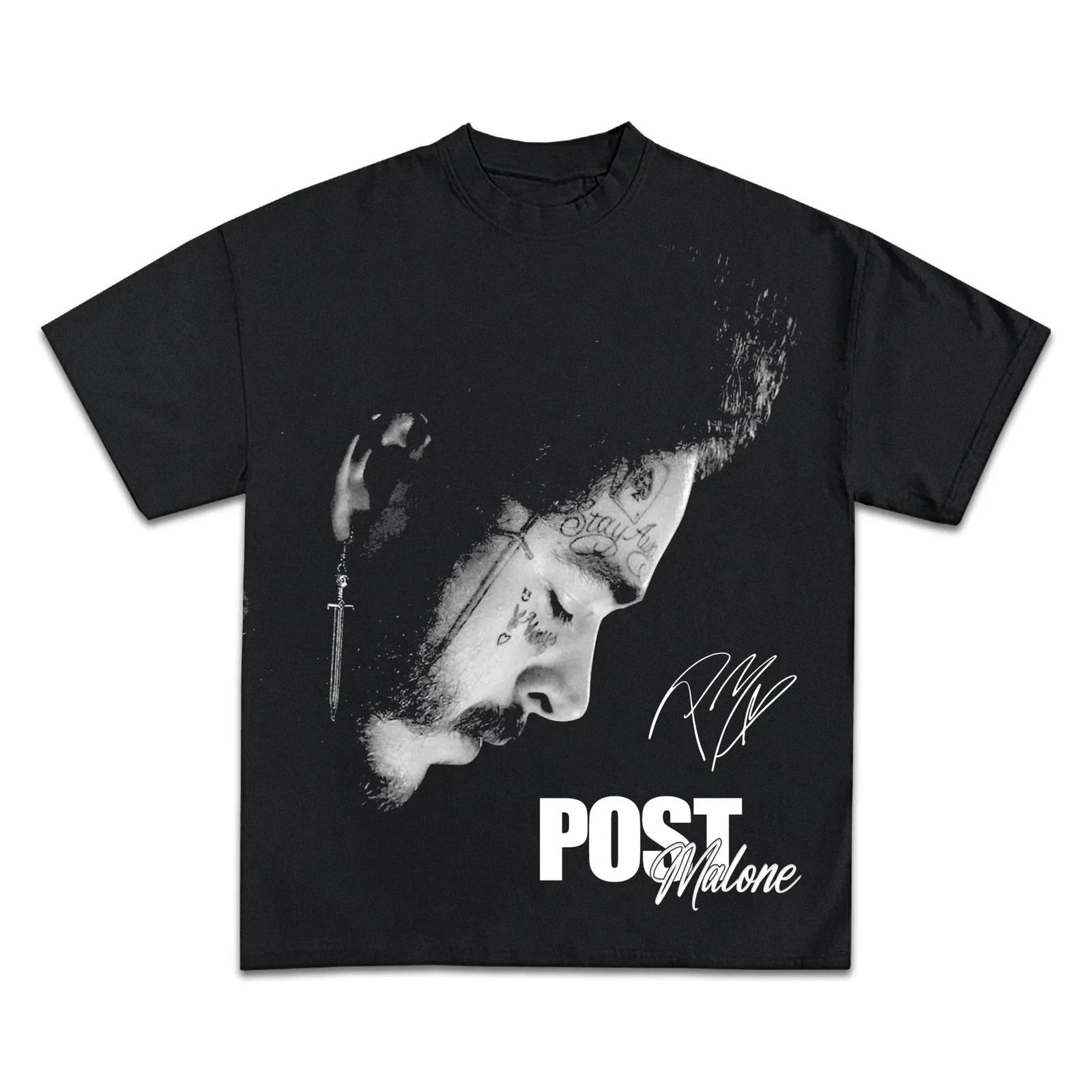 

Post Malone Boxy Vintage Shirt Graphic Rap Tee Streetwear Y2K XL