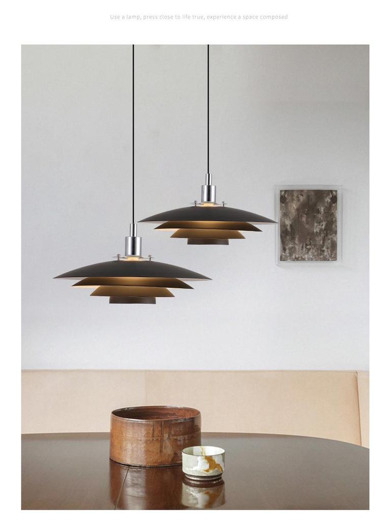 Adjustable Retractable Nordic Pendant Light - Creative Bar Island Flying Saucer Design