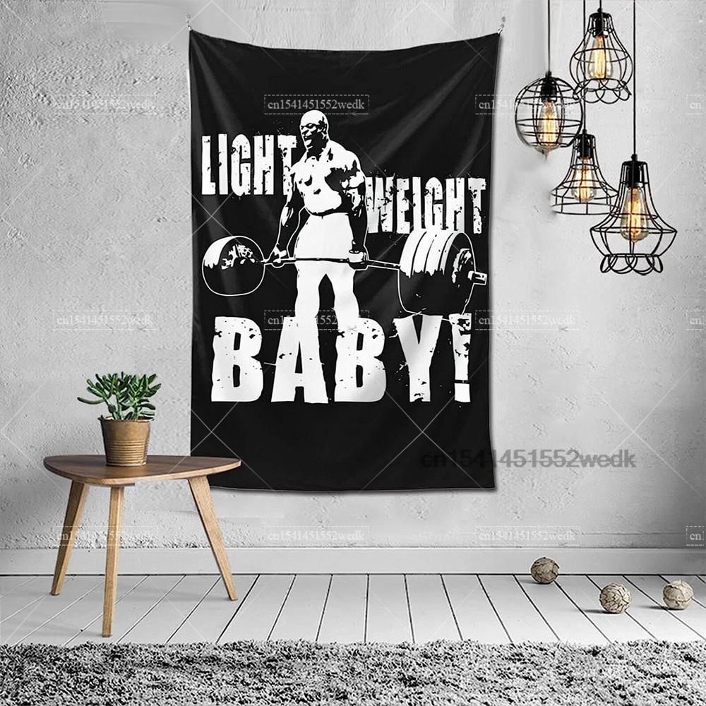Hafif Bebek Ronnie Coleman Duvar Halısı GYM Motivasyonu Vücut Geliştirme Duvar Kağıtları Duvar Dekoru Posterler Estetik Duvar Halıları Makrome