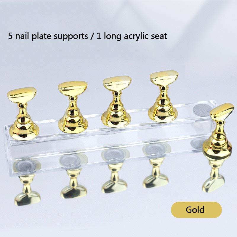 NEW 5pcs Magnetic Nail Stand Nail Display Tips Nail Polish Holder Stand Sample Nails Display Tools MJZSJ03
