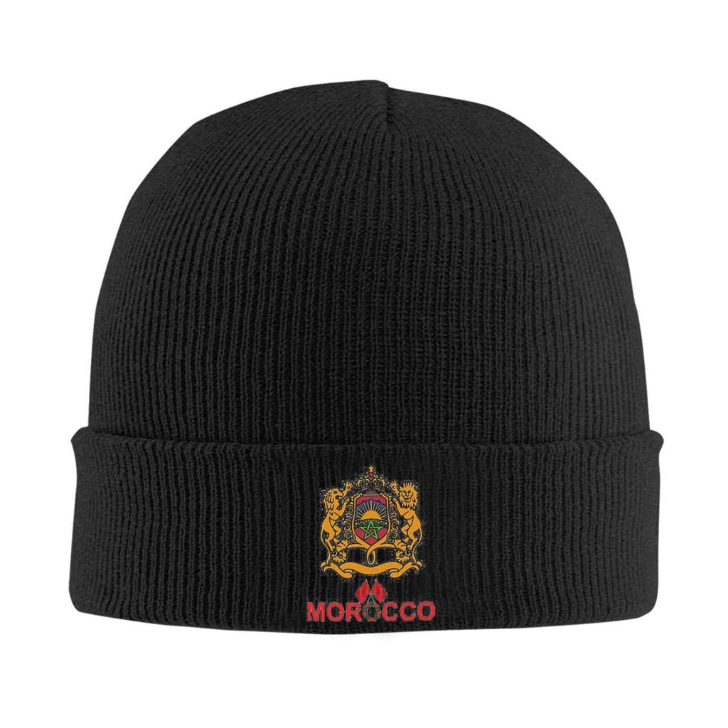 Marokko Flagge Warme Strickmütze Hip Hop Beanie Hut Herbst Winter Outdoor Mützen Hüte für Männer Frauen Erwachsene