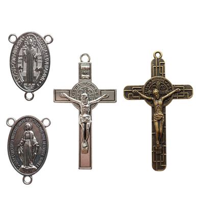 Crucifix Crucifix Pendants Catholic Charms Devotional Charm Connector Pendant DIY Necklace Bracelets Jewelry Making Cra