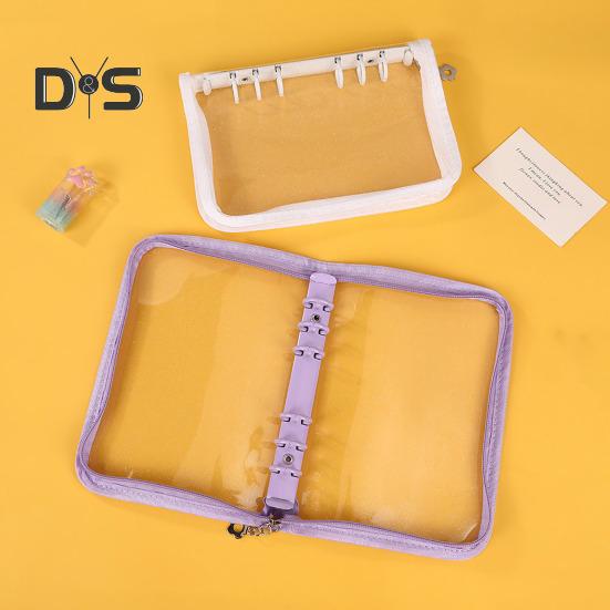 Organizer na naklejki Przezroczysty, zamykany na suwak, A5/A6, uchwyt do przechowywania naklejek, wielokrotnego użytku, album, kolekcja naklejek, książka dla dorosłych