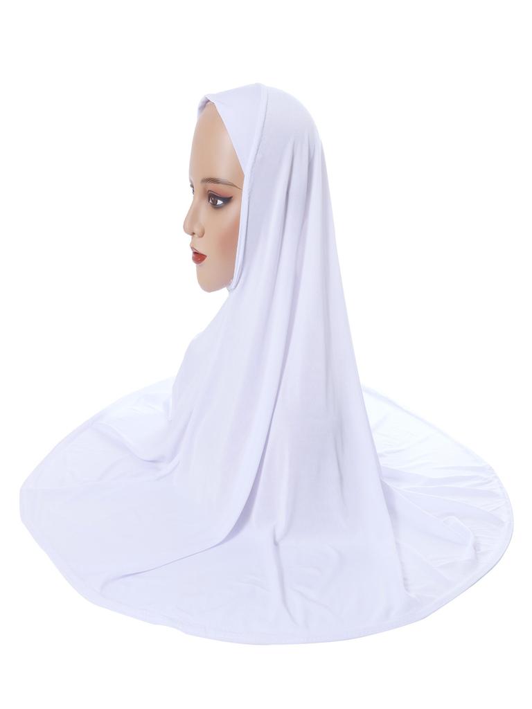 Women's hijab headscarf Arab head cover double layer round edge headscarf bottom cap high elastic scarf