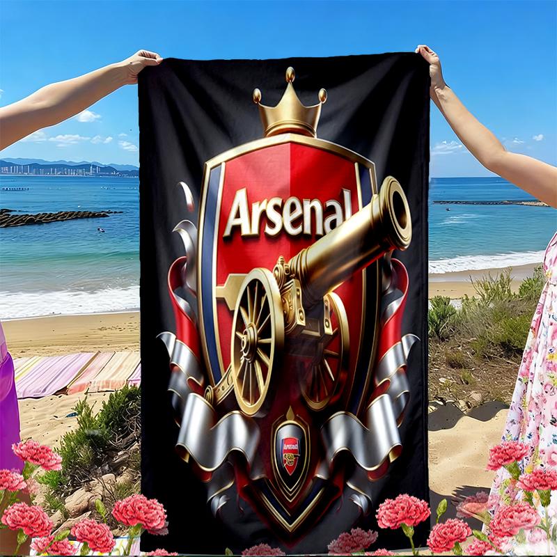Football Team F.C Print Beach Towel, Versatile Lightweight Absorbent Beach Towel for Pool Surf Yoga Bathroom, Perfect Birthday Holiday Gift
