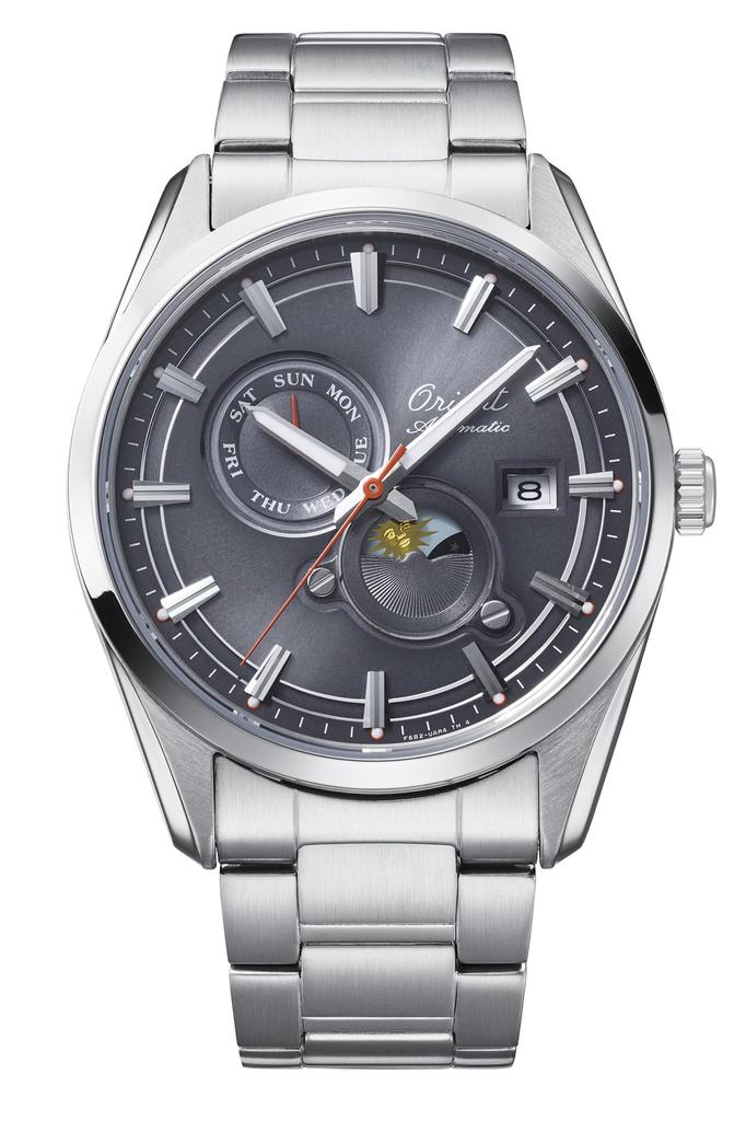 Orient Stretto SUN & MOON Mechanical Automatic Watch, 75th Anniversary Edition, Limited To 200 Pieces In Japan, RN-AK0311N, Men's Gray