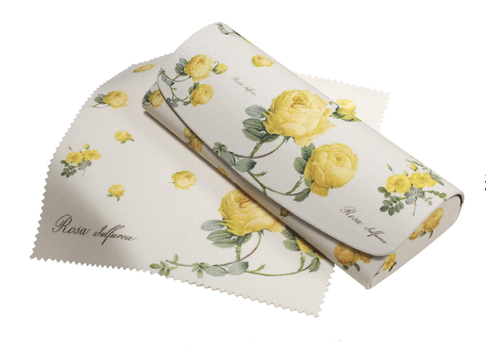 

Футляр для очков Redoute Rose Sulfrea с салфеткой для чистки очков слоновая кость