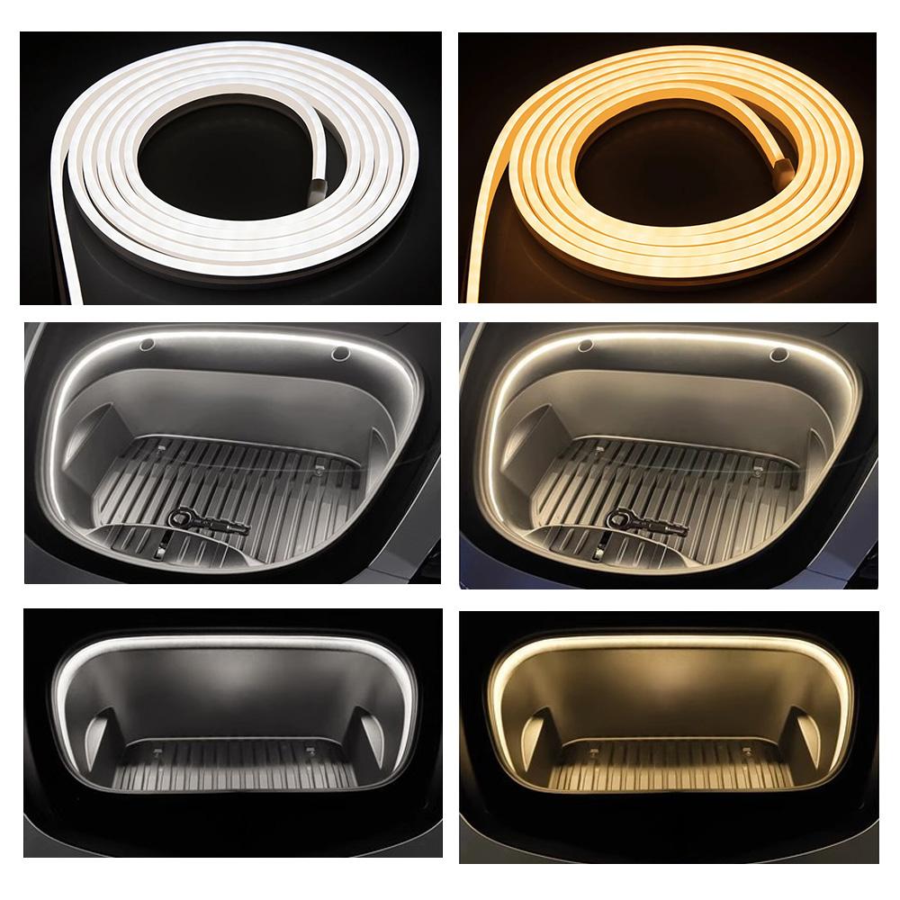 Car Front Trunk Frunk LED Modified Surround Light Strip For Tesla Model 3 Y 2026-2026 Waterproof Flexible Silicone LED Strip