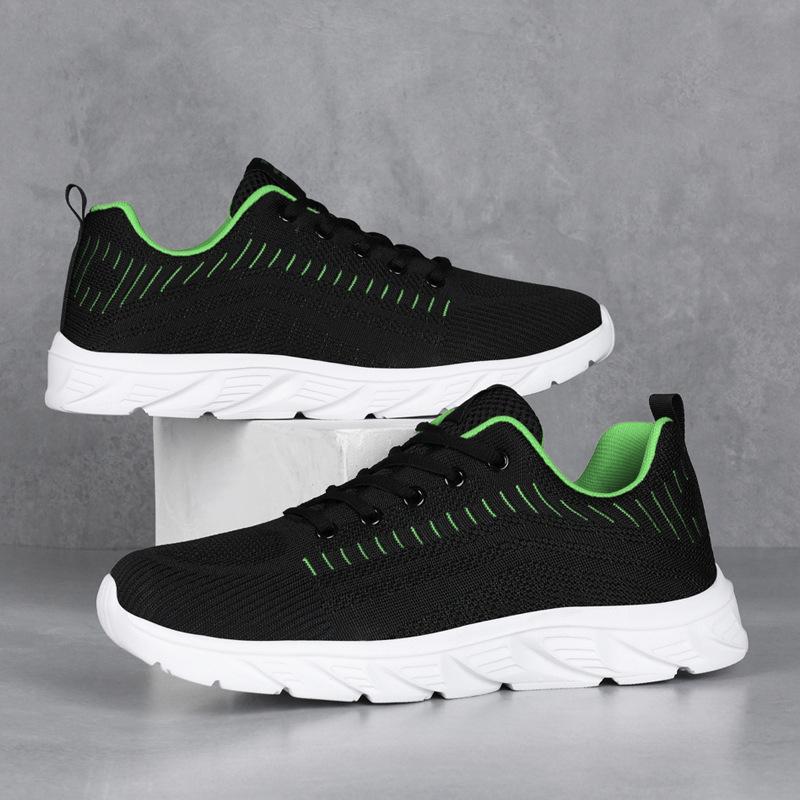 New sports and leisure summer men's breathable hollow comfortable mesh fly-woven running shoes travel men's shoes