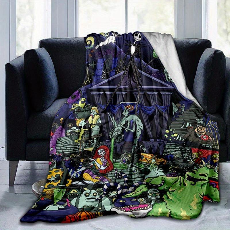 1pc. Halloween Nightmare Before Christmas Jack Skellington Blanket, Cozy Throw for Home Decor, Gift Idea, Seasonal Decoration, Perfect for C