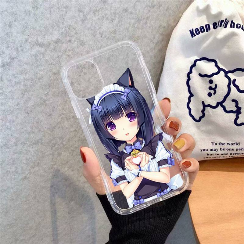 

Чехол для телефона Chocola Nekopara с аниме, прозрачный мягкий чехол для iphone 11 13 12 14 x xs xr pro max mini plus iphone 12 pro max