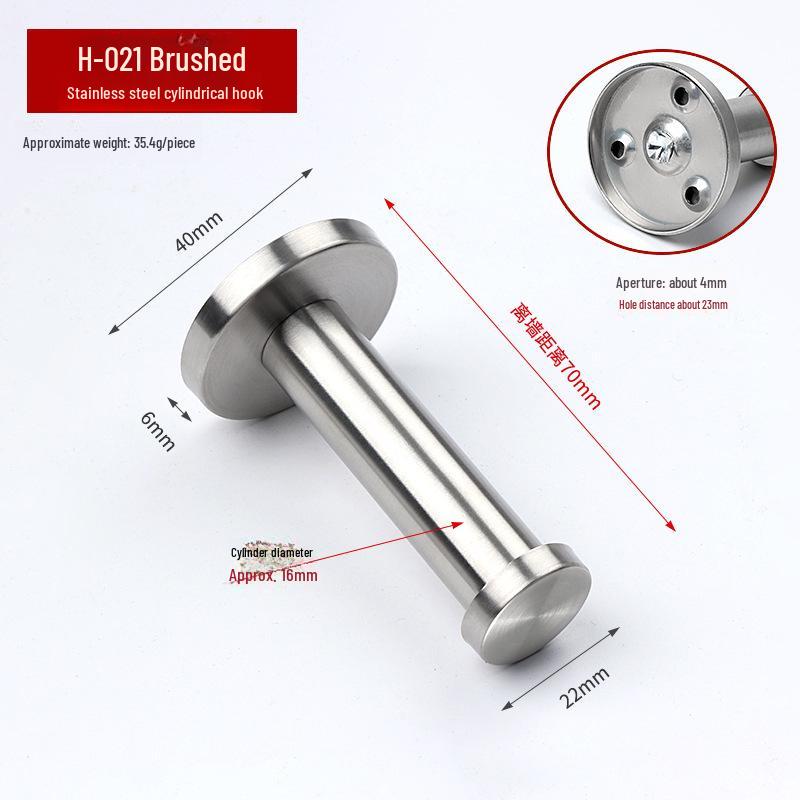 Stainless Steel Mini Single Clothes Hook for Wall