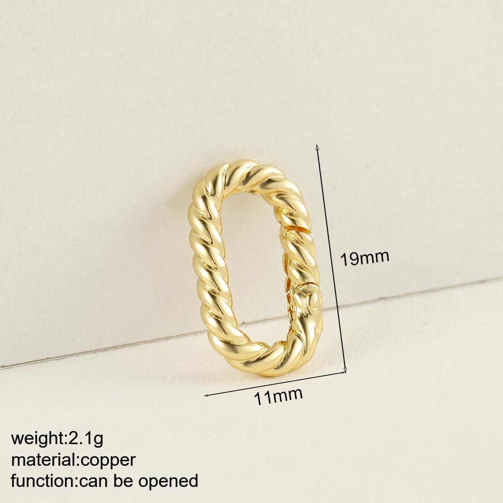 Can Be Opened Spring Clasp Chrms For Jewelry Making Supplies Gold Color Round Oval Buckle Diy Bracelet Necklace Accessories