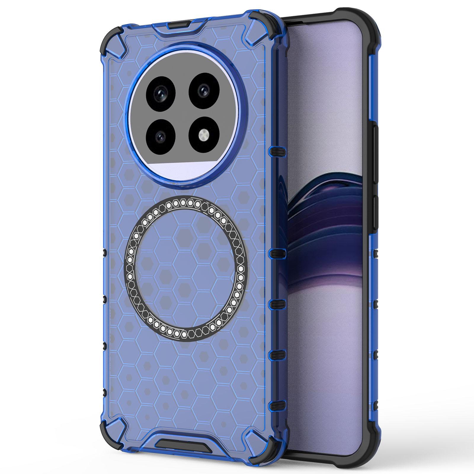

For Realme 13 Pro 5G (Global)/13 Pro+ 5G (Global) Case Compatible with MagSafe Honeycomb Design TPU+PC Phone Cover Blue