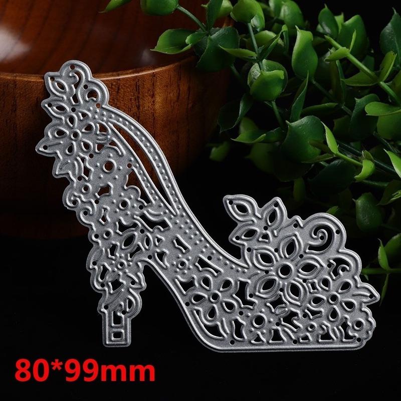 Cheap Metal Dies Cut Card Making HighHeeled Shoes Cutting Dies Stencil