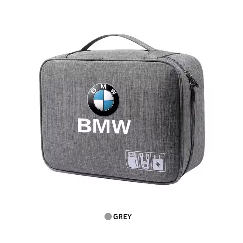 

For BMW M Performance E46 E90 E60 F20 X1 F10 F30 X3 E70 pendant Car Accessories Digital Storage Bag Data Cable EVA Tools Case сірий колір