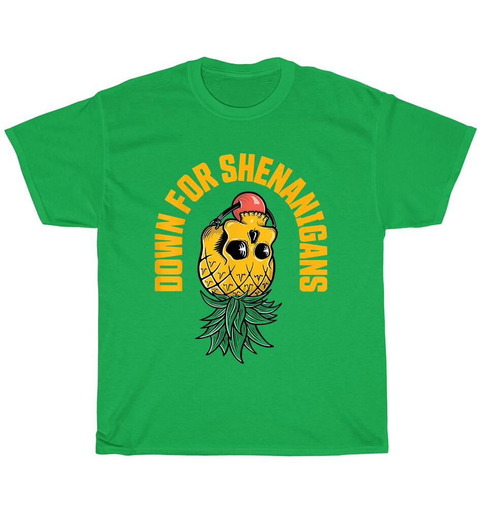 

NEW Pineapple Down For Shenanigans Swingers St Patricks Day T-Shirt Unisex Gift XL