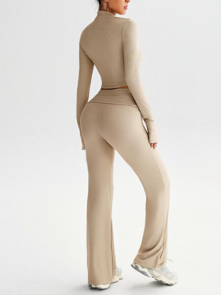 Dámský jarně-letní rychleschnoucí fitness kardigan 3dílná sada na jógu a běh