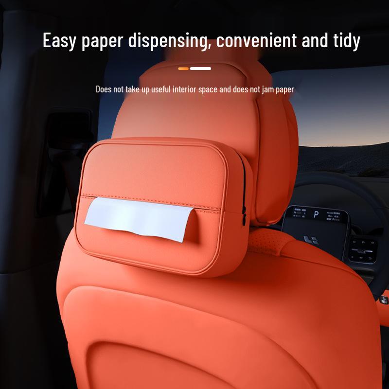 Equation Leopard Titanium 7 Car Tissue Box - Seat Hanging & Center Console Interior Decoration (New Model)