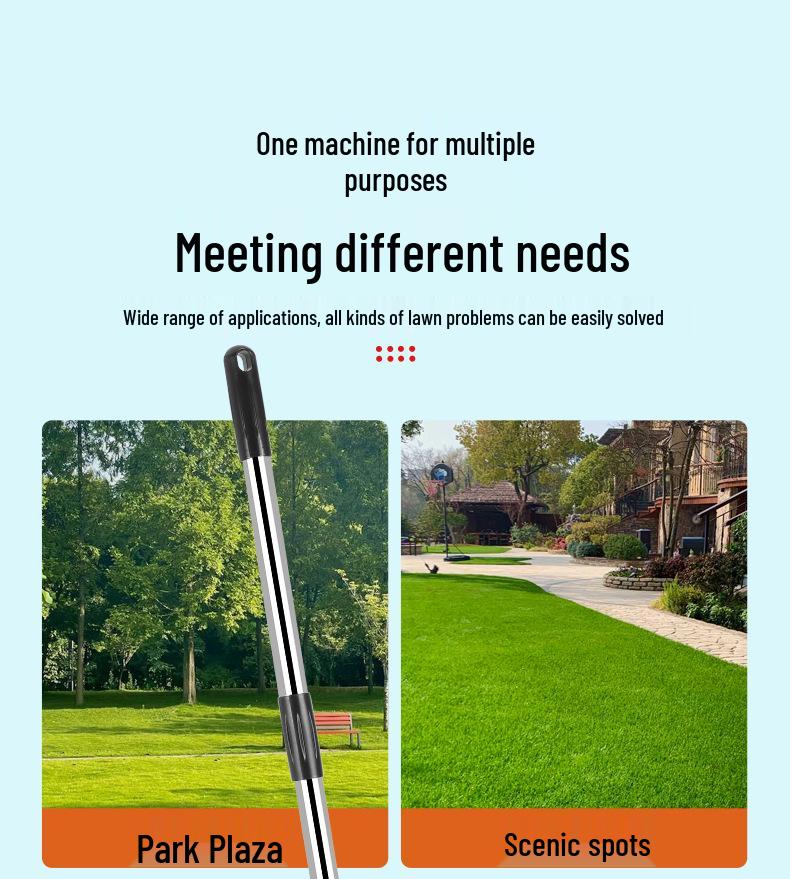 New Rolling Lawn Aerator Oxygenator & Soil Cultivator Tool