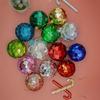 8cm runde Fischschuppen-Weihnachtsornamente: Gold, Grün, Rot, Rosa, Champagner Laserfarben