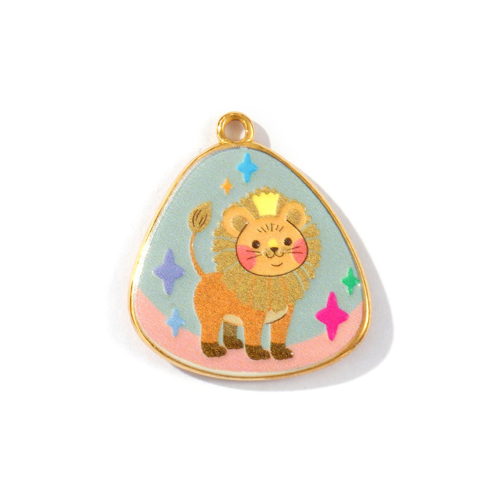 

2 PCs 304 Stainless Steel Pendants 18K Gold Plated Animal Printed Cat Elephant Frog Charms For DIY Necklace Making 3cm x 2.6cm левиний