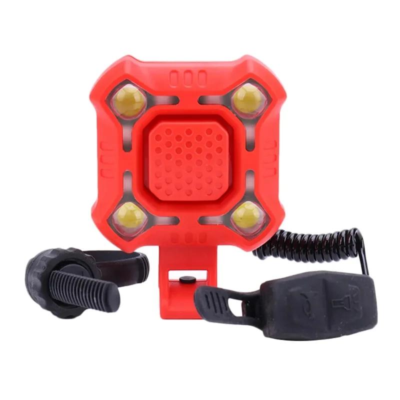 Bike Bells Light 2 in 1 Bicycle Horn with Lamp 140DB LED Headlights USB Rechargeable Lighting Bells Bicycle Accessories