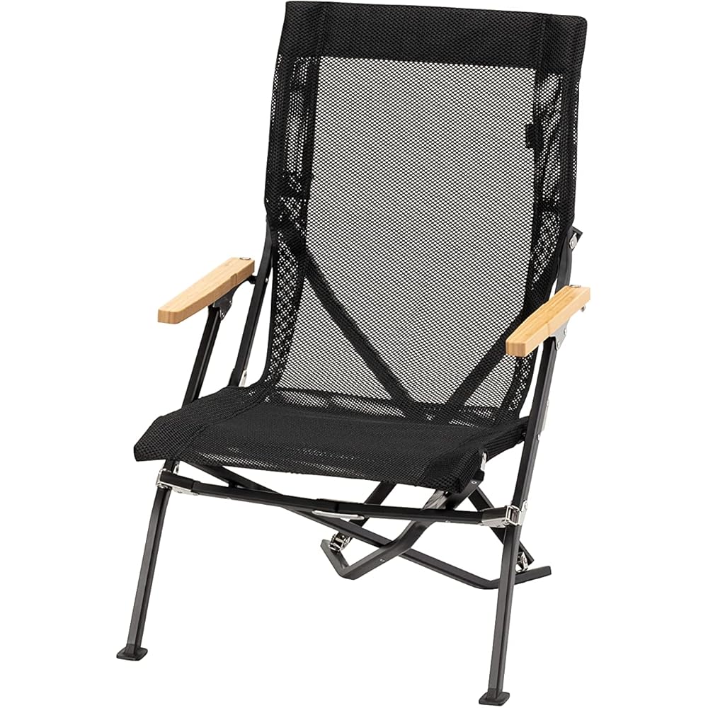 

Snow Peak (Online Exclusive) Mesh Low Chair 30 Rich Black LV-110M-RB Limited Edition Mesh Chair Low Chair Breathable Lightweight