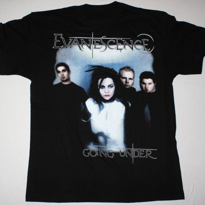 Винтаж EVANESCENCE GOING UNDER Хлопок Черный Унисекс Все Размеры Футболка BL056 Унисекс Футболка M