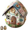 Casa Uovo Patchwork in Feltro Kit Fai da Te Casa Uovo di Pasqua in Feltro Casa Pulcino Kit Creativo Kit Uova di Pasqua Ricamate a Mano in Feltro