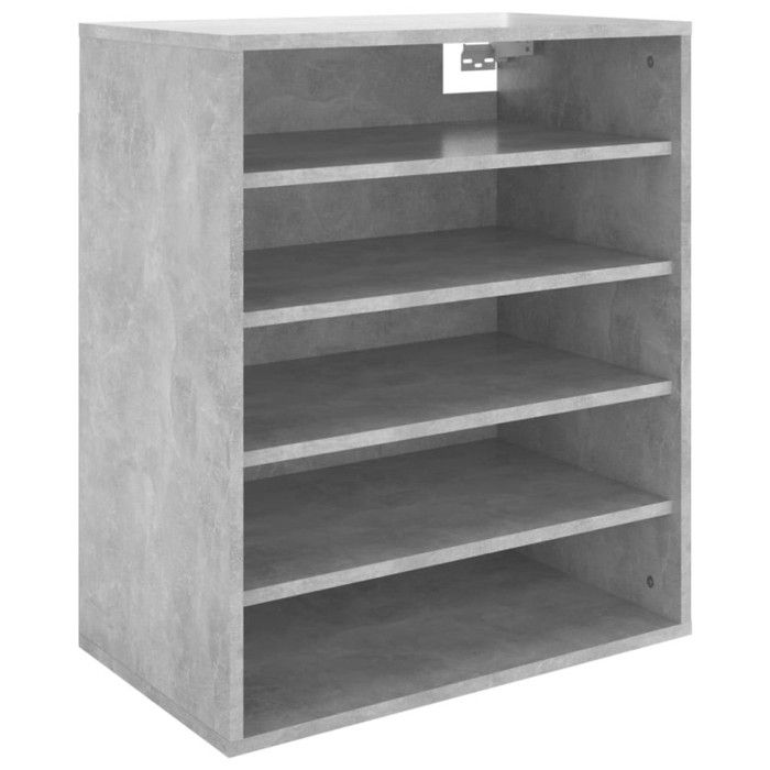 VidaXL Armoire à chaussures Gris béton 60x35x70 cm Aggloméré 808940