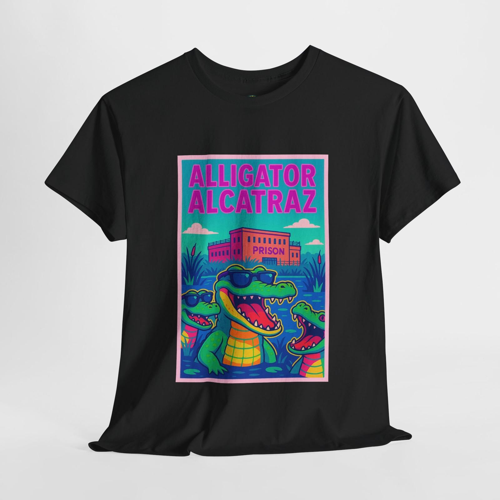 Alligator Alcatraz T-Shirt Retro Swamp Prison Patriotic Graphic Tee XXXXL