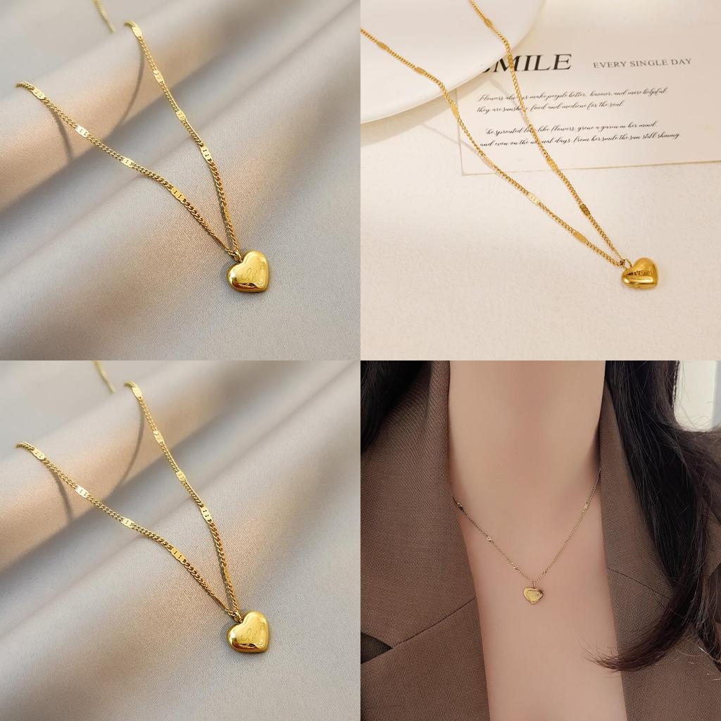 Minimalist Titanium Steel Letter Pendant Necklace With Gold Plating For Daily Wear And Gifts