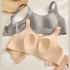 Invisible Bra Women's Jelly Soft Support Underwear Thin Large-sized Full-cup Bra Push Up Bra